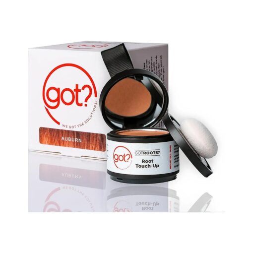 Got ? Root Touch Up Hair Color + Hairline and Brow Filler for Auburn Hair | Gray Roots Coverage and Thinning Hair Temporary Cover-up | Pigment Infused Binding Hairline Powder | 0.14 oz Tub