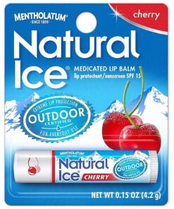 Mentholatum Natural Ice Lip Balm Cherry SPF 15 1 Each ( Pack of 7 )