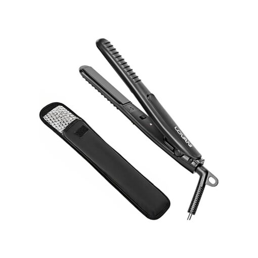 Mini Flat Iron Travel Size Nano Titanium Dual Voltage Portable Hair for Worldwide Use 0.5 Inch Straightener with Professional Heat Resistant Travelling Bag