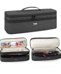 Teamoy Double-Layer Travel Storage Bag Compatible with Revlon One-Step Hair Dryer and Volumizer Hot Air Brush and Attachments, Black ( Bag Only )