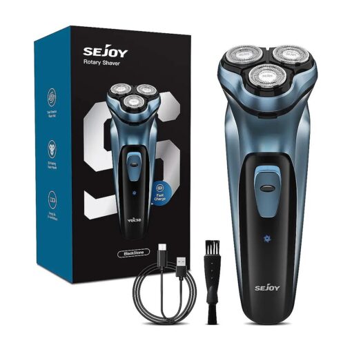 Sejoy Electric Razor for Men, Mens Electric Shavers, Rechargeable Electric Razor Shaving Machines, with Pop-up Trimmer, 1 Hour Fast Charging, 3D Floating Head, LCD Power Indicator