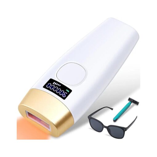 IPL Laser Hair Removal Device Permanent Painless Remover Reduction in Hair Regrowth for Women and Man at Home Whole Body Armpits Back Legs Arms Face Bikini Line ( S )