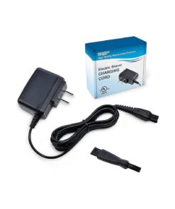 HQRP 15V Charger Compatible with Philips Norelco HQ8505 7000 5000 3000 6709X 6716X 6735X 6737X 6828XL 6829XL RQ1280 RQ1260, Aquatech Powertouch AT880, UL Listed AC Adapter Power Cord Shaver + Brush