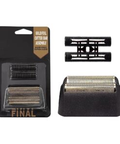 Professional 5 Star Series Finale Shaver Shaper Replacement Foil and Cutter Bar Assembly Compatible with Wahl Shaver Model 7031-100, 7043-100 Super Close Super Close Shaving Replacement Heads, Gold