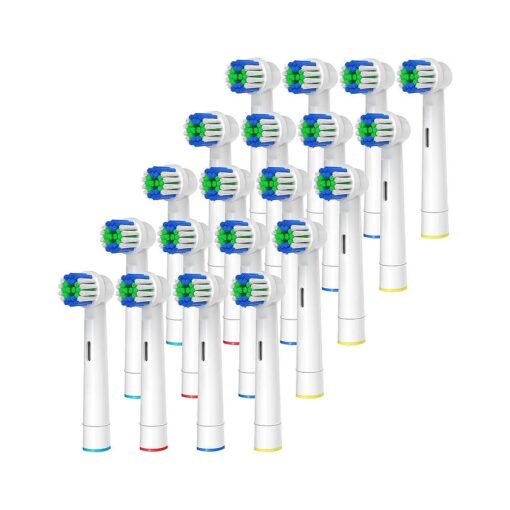 Replacement Toothbrush Heads Compatible with Oral-B Braun, 20 Pcs Professional Electric Brush Heads for Oral B Replacement Heads Refill Pro 500/1000/1500/3000/3757/5000/7000/7500/8000