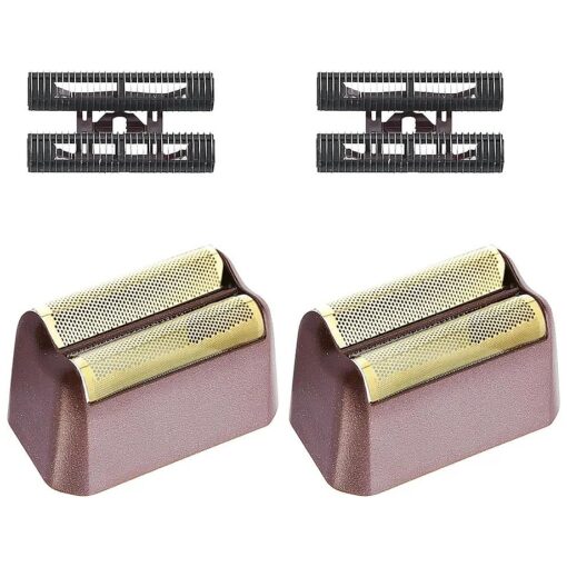 2 Pack Professional 5 Star Series Finale Shaver Replacement Foil and Cutter Bar Assembly Compatible with wahl Shaver Foil 7031-100, 7043-100 Super Close Shaving Replacement Heads, Red