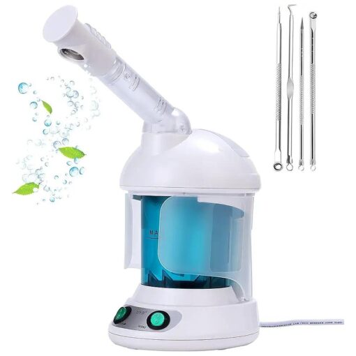 Portable Facial Steamer, Nano Ionic Face Steamer with 360degRotatable Sprayer, Mini Facial Steamer for Salon and Spa,1 Piece Headband and 4 Pieces Steel Skin Kits .