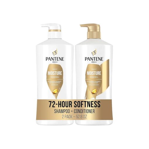 Pantene Shampoo and Conditioner Set with Hair Treatment - Pro-V Nutrients for Dry, Color-Treated Hair, Long-Lasting Nourishment & Hydration, Antioxidant-Rich, 27.7 Oz Each, 2 Pack