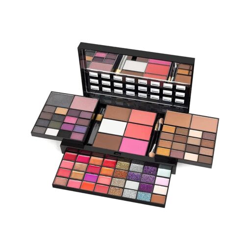 All In One Makeup Gift Kit - Ultimate Color Combination - 36 Eyeshadow, 28 Lip Gloss, 3 Blusher, 4 Concealer, 3 Contour Powder, 3 Brushes, 1 Mirror, 74 Colors Palette Set