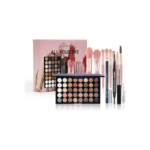 Makeup Kit All-in-one Girls Makeup Gift Set for Women Full Starter Cosmetics Kit, Include Eye Brushes Set, Eyeshadow Palette, Eyebrow Pencil, Mascara, Eyeliner Pencil