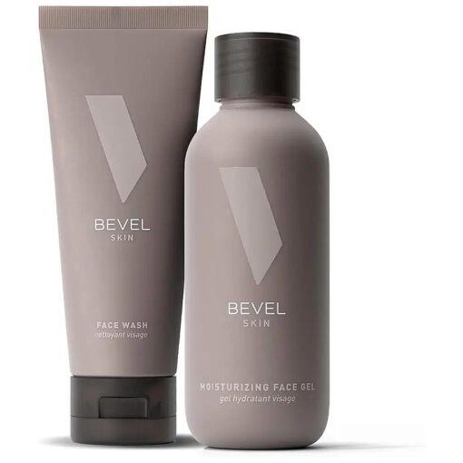 Bevel Face Gel & Face Wash Bundle - Includes Face Moisturizer for Men & Face Wash with Tea Tree Oil, Cleanse, Hydrate and Revitalize Skin