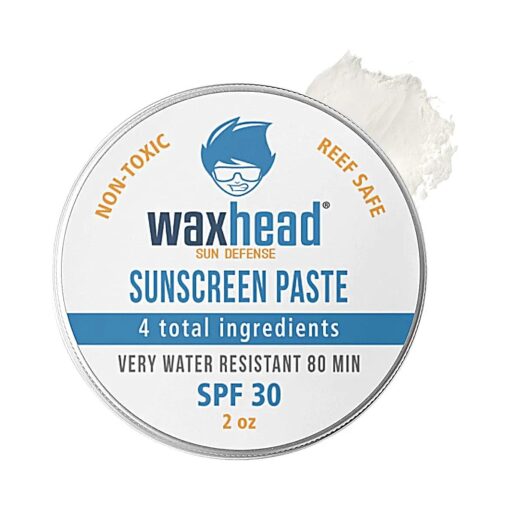 Waxhead Zinc Oxide Sunscreen - Travel Sunscreen Reef Safe Sunscreen SPF 30 Sun Block Sun screen Protector for Face Biodegradable Sunscreen for Mexico Hawaii Approved Sunscreen with Zinc Sunscreen Face