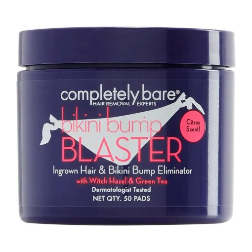 completely bare bikini bump BLASTER Ingrown Hair & Bikini Bump Eliminator - Exfoliating AHAs & BHAs