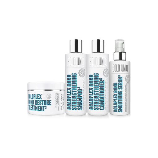 BoldPlex Bundle - Bond Restore Treatment, Shampoo & Conditioner, and Hair Serum - For Dry, Damaged Hair, Hydrating & Conditioning for Curly, Colored, Frizzy, Broken & Bleached Hair