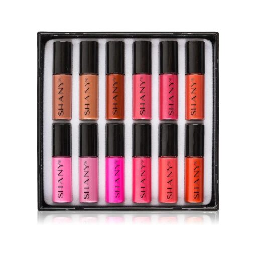 SHANY All That She Wants Lip-Gloss Set - 12 Matte, Pearl, and Shimmer petite Lip-gloss Set - Premium Gift Packaging