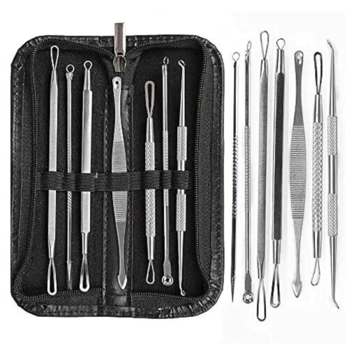 Blackhead and Pimple Remover Kit - 7 Surgical Extractor Tools - Excellent for Acne Treatment, Pimple Popping, Blackhead Extraction, Zit Removing, Blemish Removal, Comedone Extracting, Whitehead Popping