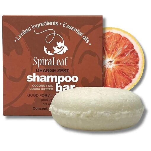 Shampoo & Shave Bar, Sweet Orange & Lemongrass Essential Oils, Limited Ingredients, Concentrated Formula, USA Made ( Orange Zest )