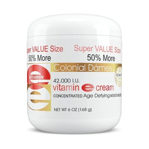 Colonial Dames Concentrated Vitamin E Moisturizing Cream 42,000 I.U, for Hydrating & Moisturizing Chapped Dry Skin & Fine Lines .