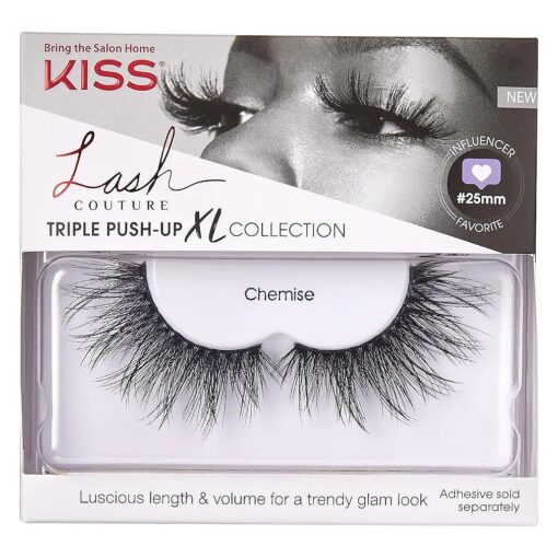 KISS Lash Couture Triple Push-up False Eyelashes, Halloween 02 ', Includes, Contact Lens Friendly, Easy to Apply, Reusable Strip Lashes