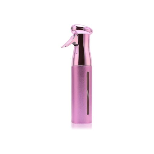 Salon Style Hair Spray Bottle, Fine Mist Continuous Spray Bottle | 10 Oz Luminous Aerosol Free Water Sprayer for Hairstyling, Plants, Cleaning Solutions Dispensing - Purple