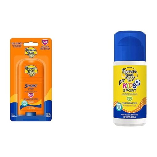 Sport Ultra Sunscreen Stick SPF 50 1.5oz + Kids Sport Sunscreen Roll On Lotion SPF 60 2.5oz