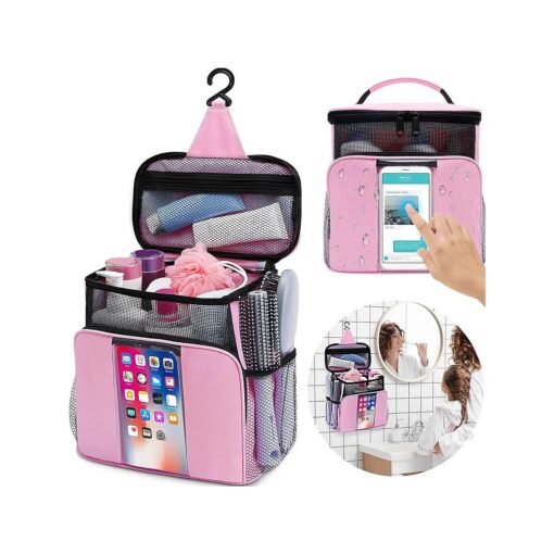 Dorm Room Essentials for College Students Girls, Shower Caddy Portable, College Travel Cruise Ship Essentials Hanging Toiletry Bags for Traveling Women, Shower Bag for Camping, Womens Gifts for Christmas