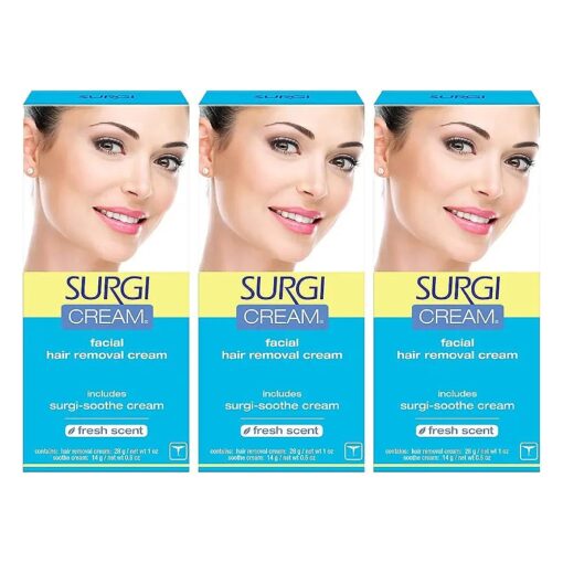 Surgi-cream Hair Remover For Face, 1-Ounce Tubes ( Pack of 3 )