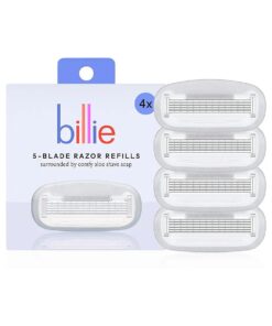 Billie Women 's Razor Blade Refills - Premium Quality 5-Blade Cartridges - Nickel-Free - Dermatologist-Approved - For a Smooth Shave - Pairs with the Billie Women 's Razor - 4 count