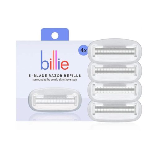 Billie Women 's Razor Blade Refills - Premium Quality 5-Blade Cartridges - Nickel-Free - Dermatologist-Approved - For a Smooth Shave - Pairs with the Billie Women 's Razor - 4 count