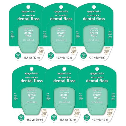 Basics Extra Comfort Mint Dental Floss, 40 m ( Pack of 6 )