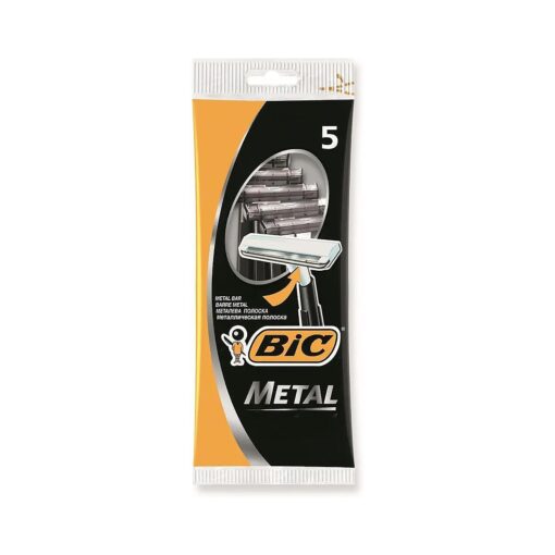 Bic Metal Men 's Disposable Shaving Razors, 5-Count x 1 Pack