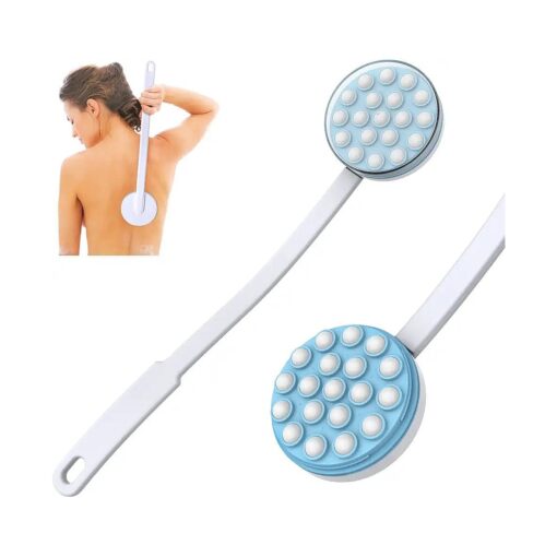 Back Lotion Applicator and Massager by Body Long Handheld self-Handhled Easy Reach for Sunscreen, Cream, Shower Gel on Back, Legs and Feet, Long Shower Bath Brush, Easily Roll-a Dispenser