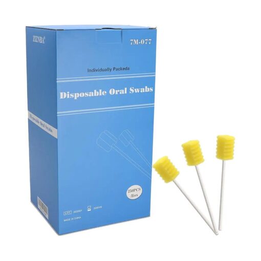 Disposable Oral Swabs ( Yellow-250PCS )