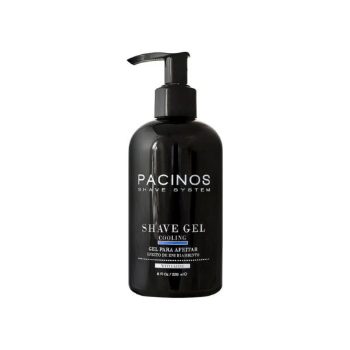 Pacinos Shave Gel - Clear Cooling Gel with Aloe Vera, Prevents Skin Irritation & Moisturizes, All Hair Types, 8 fl, oz .