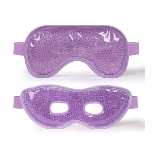 Sleep Mask, 2Packs Eye Mask for Sleeping, Gel Eye Mask with Hole, Reusable Cooling Eye Masks, Gel Ice Pack, Heated Eye Mask Warm Compress for Eyes, Gifts for Men Women Stocking Stuffers