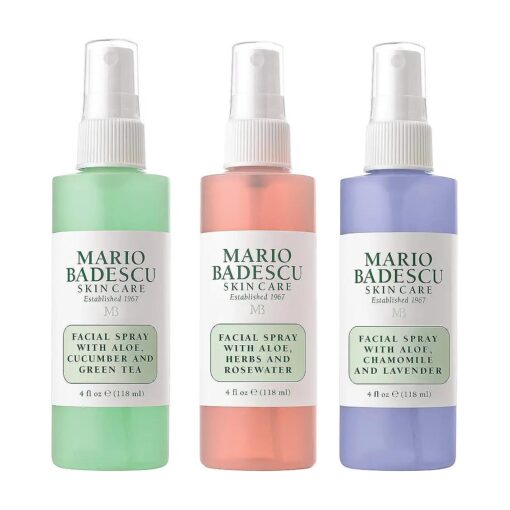 Facial Spray Collection with Rose Water, Cucumber, Lavender and Orange Blossom, Multi-Purpose Cooling and Hydrating Face Mist for All Skin Types, Dewy Finish