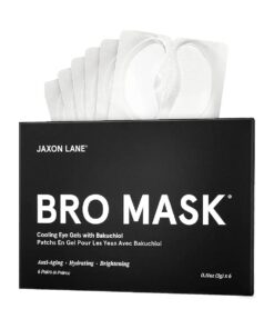 BRO MASK Under Eye Gel Pads : Cooling Eye Patches for Dark Circles and Puffiness | Anti Aging Hydrogel Eye Patch Set w/ Bakuchiol, Green Tea, Hyaluronic Acid, Caffeine, Niacinamide/Vitamin B3 -6 Pairs