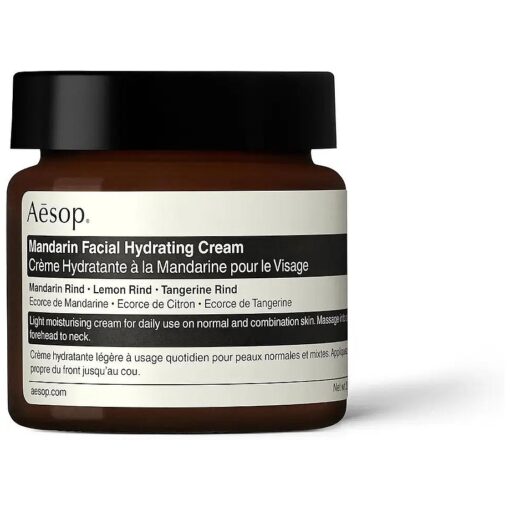 Aesop Mandarin Facial Hydrating Cream - Hydrating Formulation that Cools, Tones, and Balances Skin - With Purifying Botanical Oils - 2.1 oz