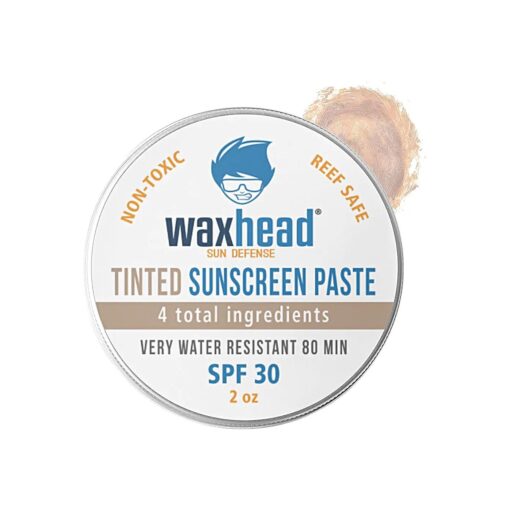 Waxhead Coral Reef Safe Sunscreen - Tinted Mineral Sunscreen Reef Safe Sunblock Biodegradable Sunscreen Waterproof Reef Friendly Sunscreen Kids Sunscreen Reef Safe Sunscreen Travel Size Sunscreen