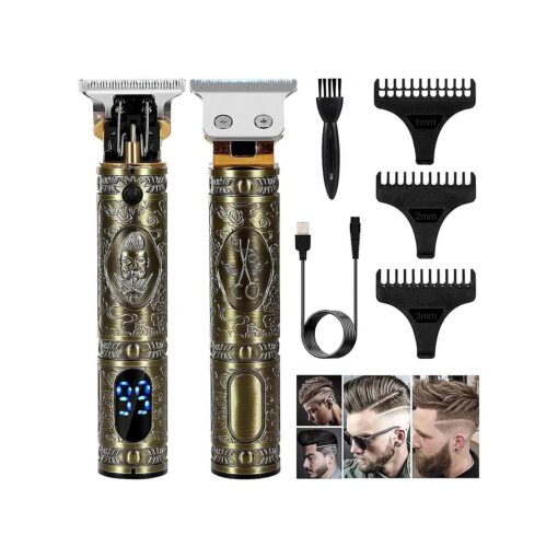 Hair Clippers for Men, Professional Cordless Clippers for Hair Cutting, Mens Hair Clippers and Trimmer Kit for Barber with LED Display- Gifts for Men