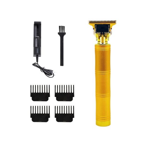 Hair Clippers for Men, Pro Li Close Cutting Trimmer, T-blade Cordless Electric Rechargeable Grooming Kit 1.5/2/3/4 mm Zero Gapped Detail Barber Haircut ( Gold Bamboo )