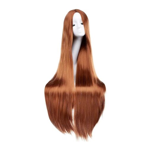 AGPTEK Wig, Synthetic Wig for Women, 40 Inch /100 cm Straight Long Wig Part in the Middle Anime Costume, Great for Party, Cosplay, Daily-Use and Festivals ( Light Blonde )