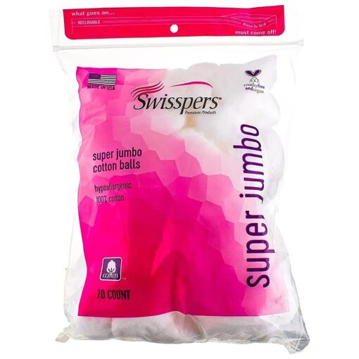 Swisspers Super Jumbo Cotton Balls 70 ea ( Pack of 3 )