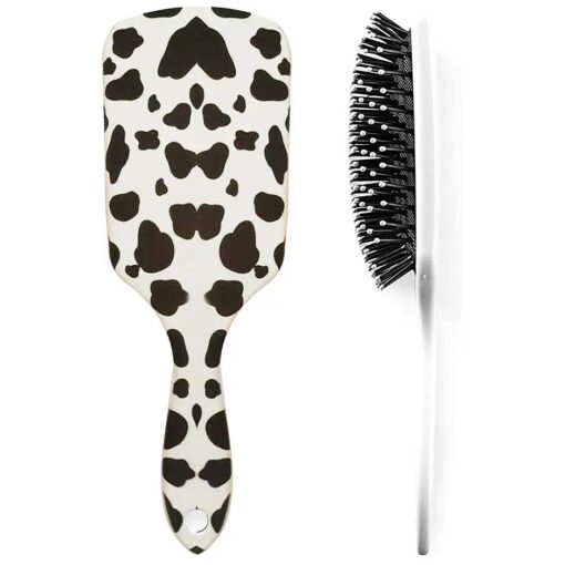 Cows Print Hair Brushes, Hair Detangling Brush Anti Static Massage Comb Hair Brush For All Hair Types Wavy/Curly/Thick/Long/Short/Wet And Dry Hair