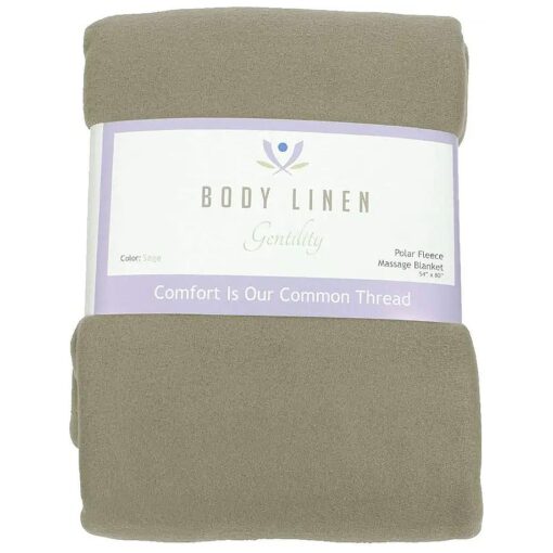 Body Linen 's Gentility ( tm ) Polar Fleece Massage Table Blanket, Warm, Cozy and Plush Spa Blankets, Create that Perfect Atmosphere, 54 x 80 inches, 100 % Polyester -Sage