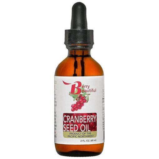 Cranberry Seed Oil - 2 fl oz - Cold-Pressed from US Grown Cranberries - Moisturizing for Face, Body & Hair