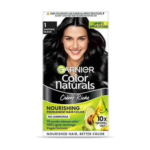 24ml+16gm-garnier Color Naturals Cream Nourishing Hair Colour Natural Black # 1