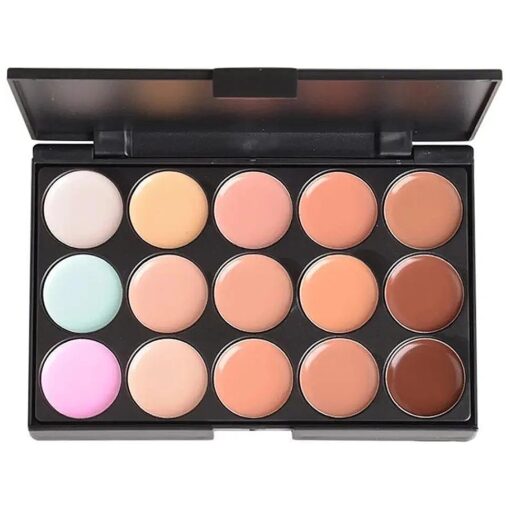 15 Color Cream Concealer Camouflage Makeup Palette Contouring Kit # 1 - Perfect for Professional and Daily Use