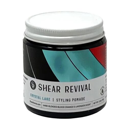 Shear Revival Crystal Lake Cream Pomade | Men 's Hair Styling Medium Hold | Natural Finish Infused with Aloe Leaf Juice, Carnauba Wax, Mango Butter, Deeply Conditions Hair & Scalp & Hydrates 3.4oz