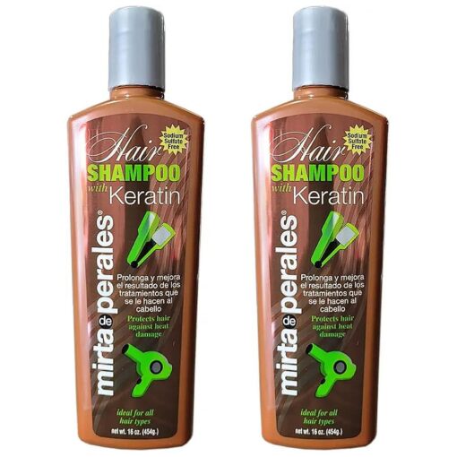 Mirta De Perales Hair Shampoo with Keratin 16 Oz, 2-PACK